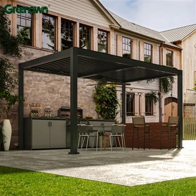 Hörnträdgård pergola