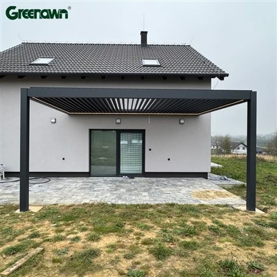 Väggmonterad pergola skugga