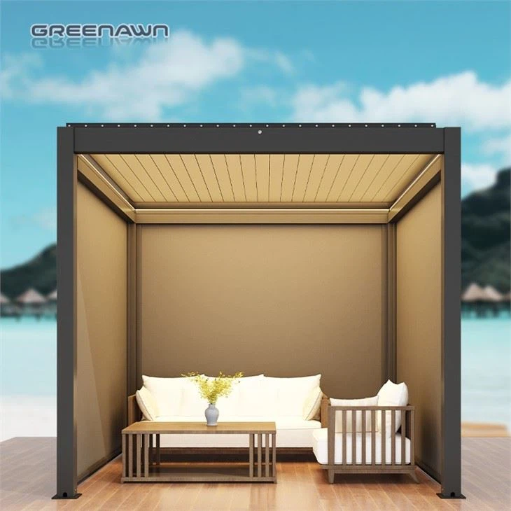 Anpassad modern motoriserad pergola