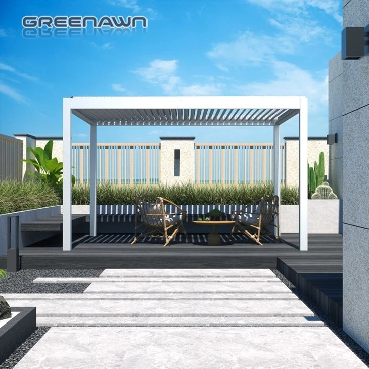 Aluminium Slatted Pergola With Sides